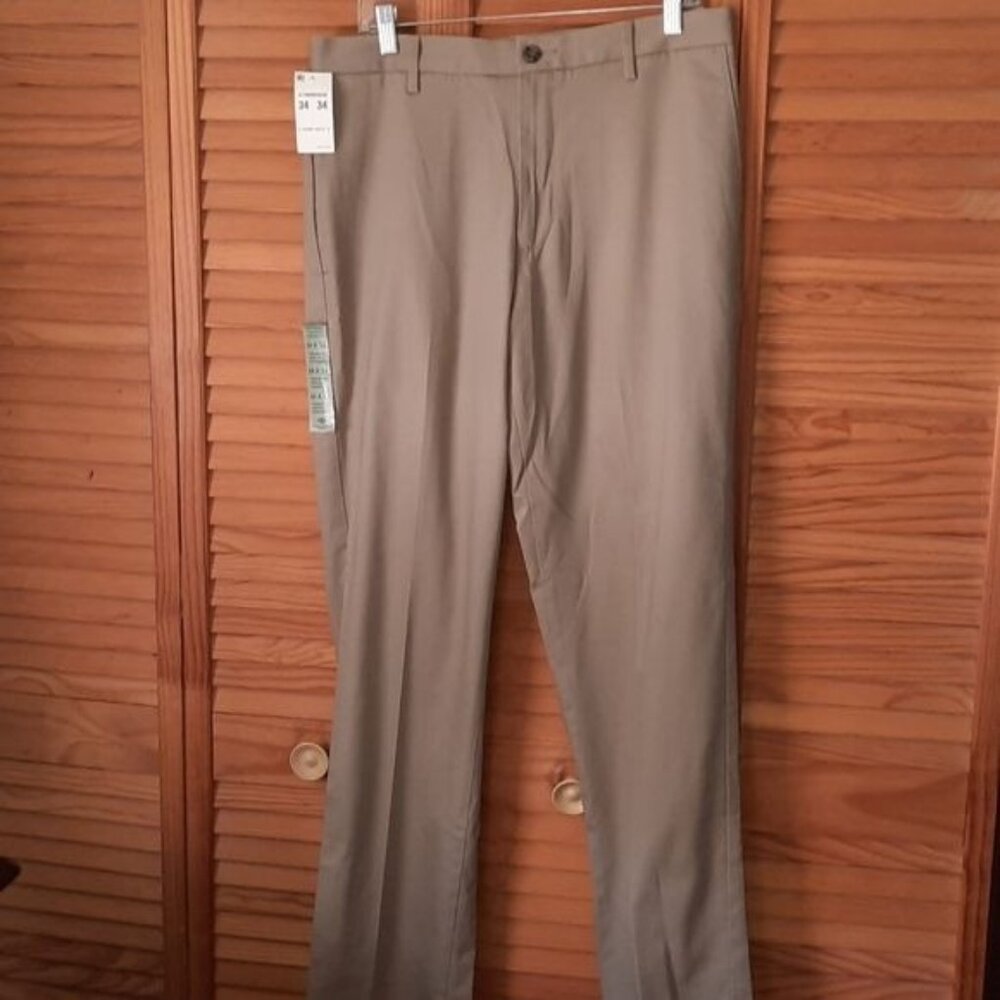 Dockers NWT The Best Pressed Straight Signature Khaki Dress Pants Size 34 x 34